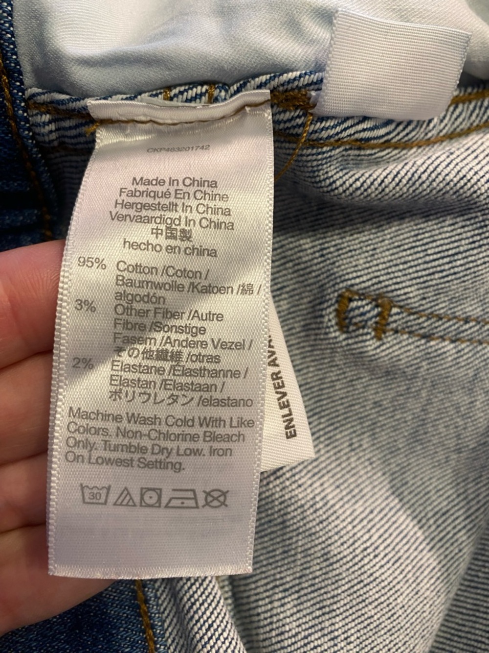 Madewell Stovepipe High-rise jeans Size 25 Blue Denim wash Excellent condition - Picture 9 of 9
